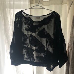 Aritzia Wilfred Blayze Blouse Black Large like new